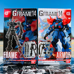 GFRAME 14 Mobile Suit Gundam 43A MS-08TX(EXAM) EFREET CUSTOM ARMOR SET and 43F MS-08TX(EXAM) EFREET CUSTOM FRAME (02) SET