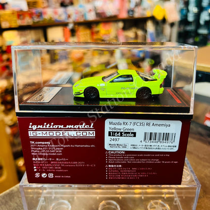 Ignition Model 1/64 Mazda RX-7 (FC3S) RE Amemiya Yellow Green IG2497