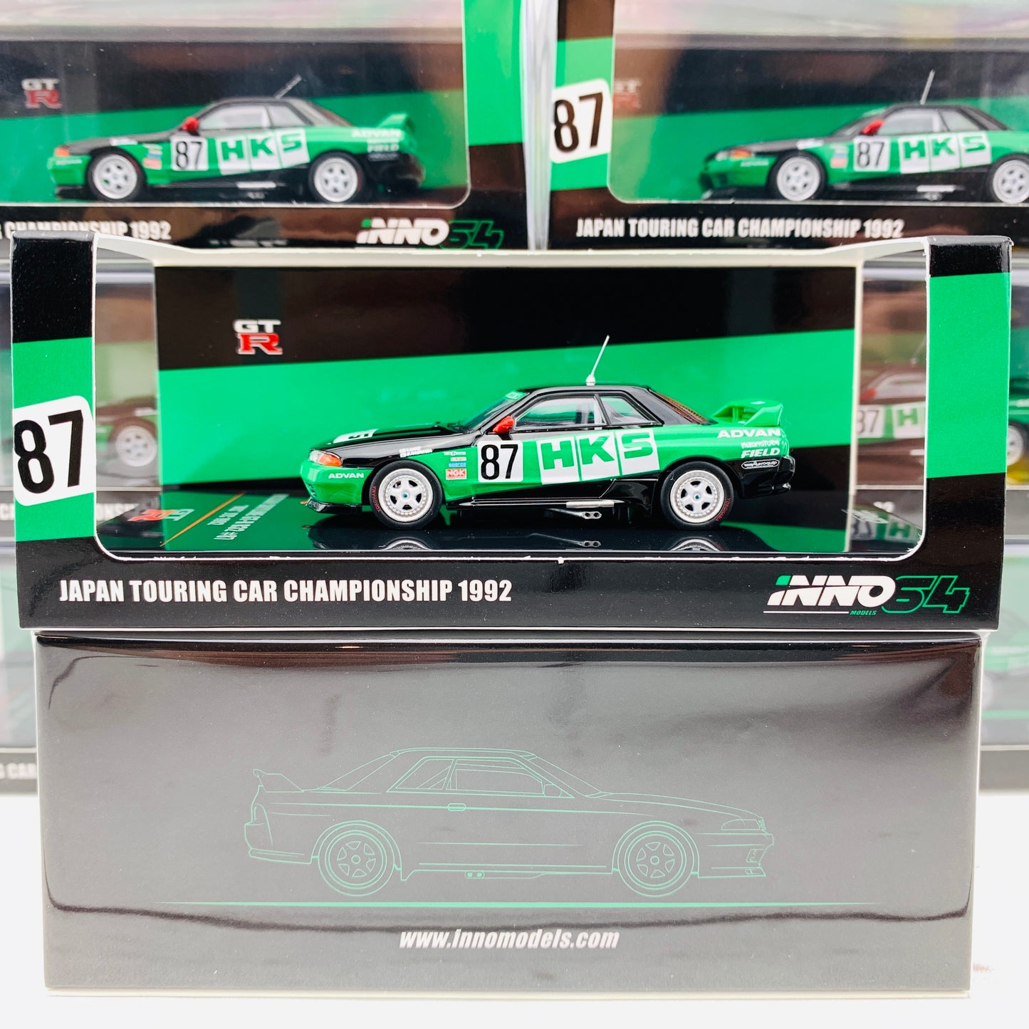 INNO64 NISSAN SKYLINE GTR R32 #87 HKS JTC 1992 IN64-R32-HKS92