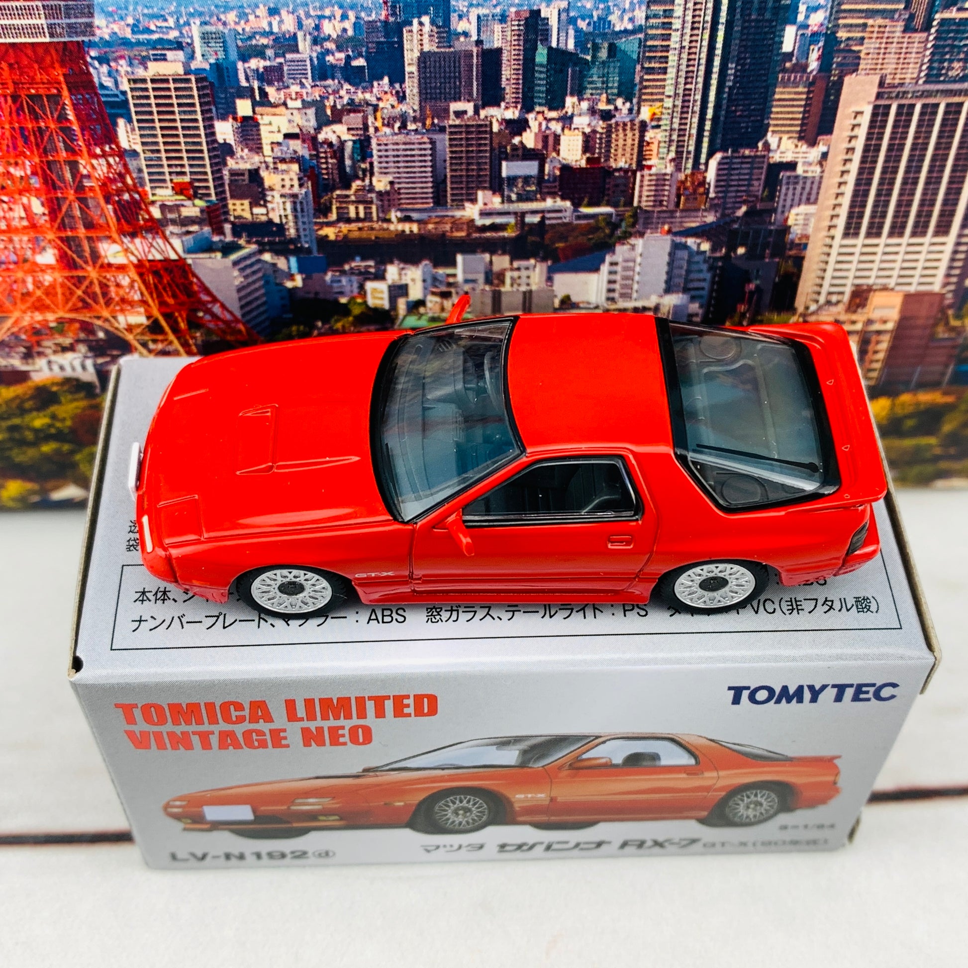 Tomytec Tomica Limited Vintage Neo 1/64 Mazda Savanna RX7 GT-X 1990 (Red) LV-N192d
