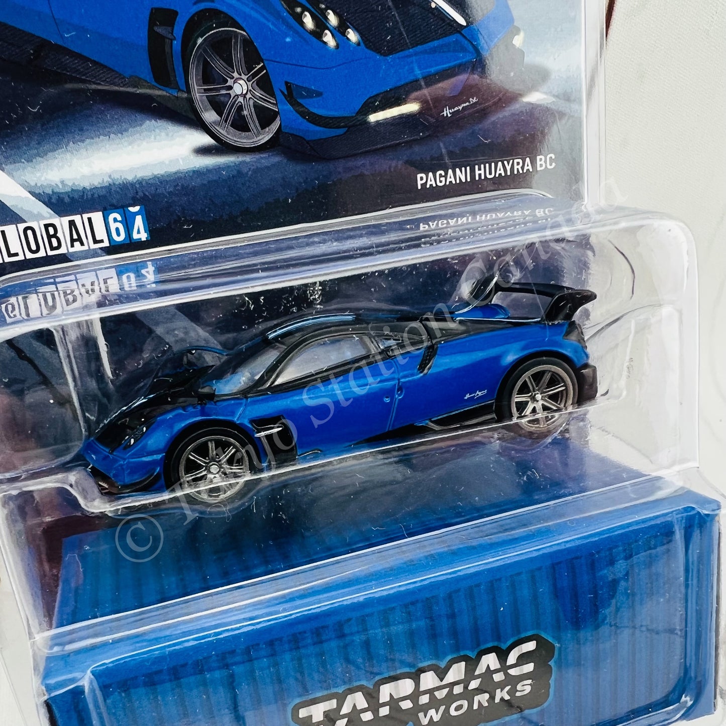 TARMAC WORKS GLOBAL64 1/64 Pagani Huayra BC  Blu Francia / Black T64G-TL014-BL