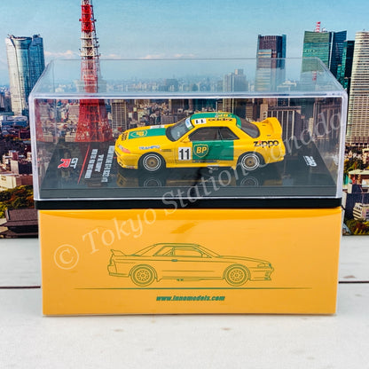 INNO64 1/64 NISSAN SKYLINE GT-R R32 #11 "BP OIL TRAMPIO"  Inter TEC Fuji 1993 Winner IN64-R32-BP