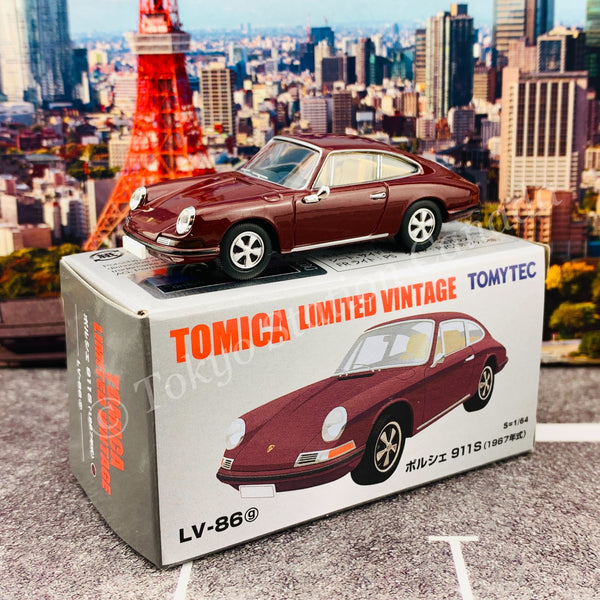 Tomytec Tomica Limited Vintage 1/64 Porsche 911S Maroon LV-86g