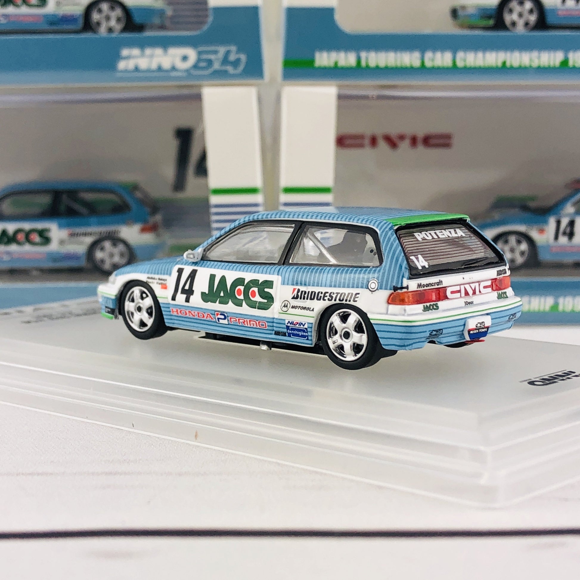 INNO64 HONDA CIVIC EF9 GR.A #14 "JACCS" JTC 1991 IN64-EF9-JAC91