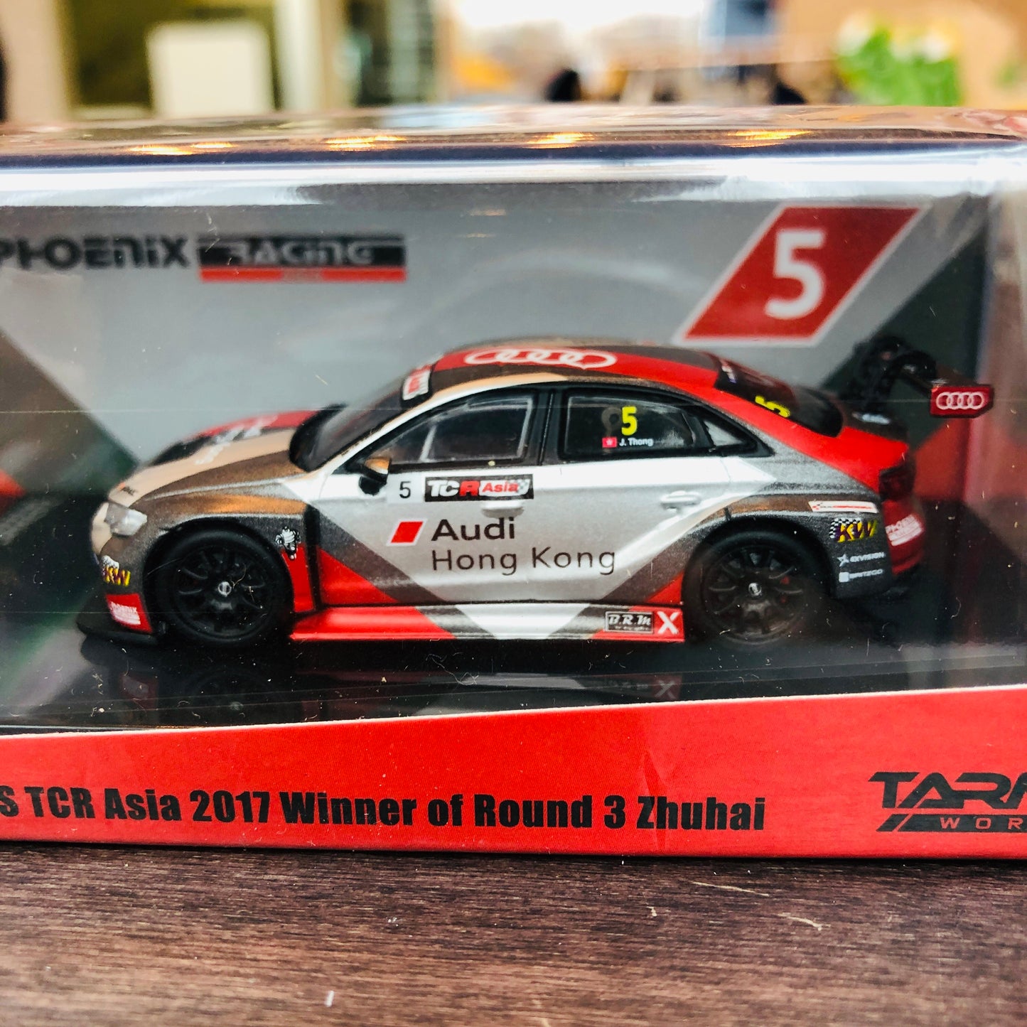 Tarmac Works 1/64 Audi RS3 LMS - TCR Asia 2017 - Audi HK/ Phoenix Racing Asia - Jasper Thong