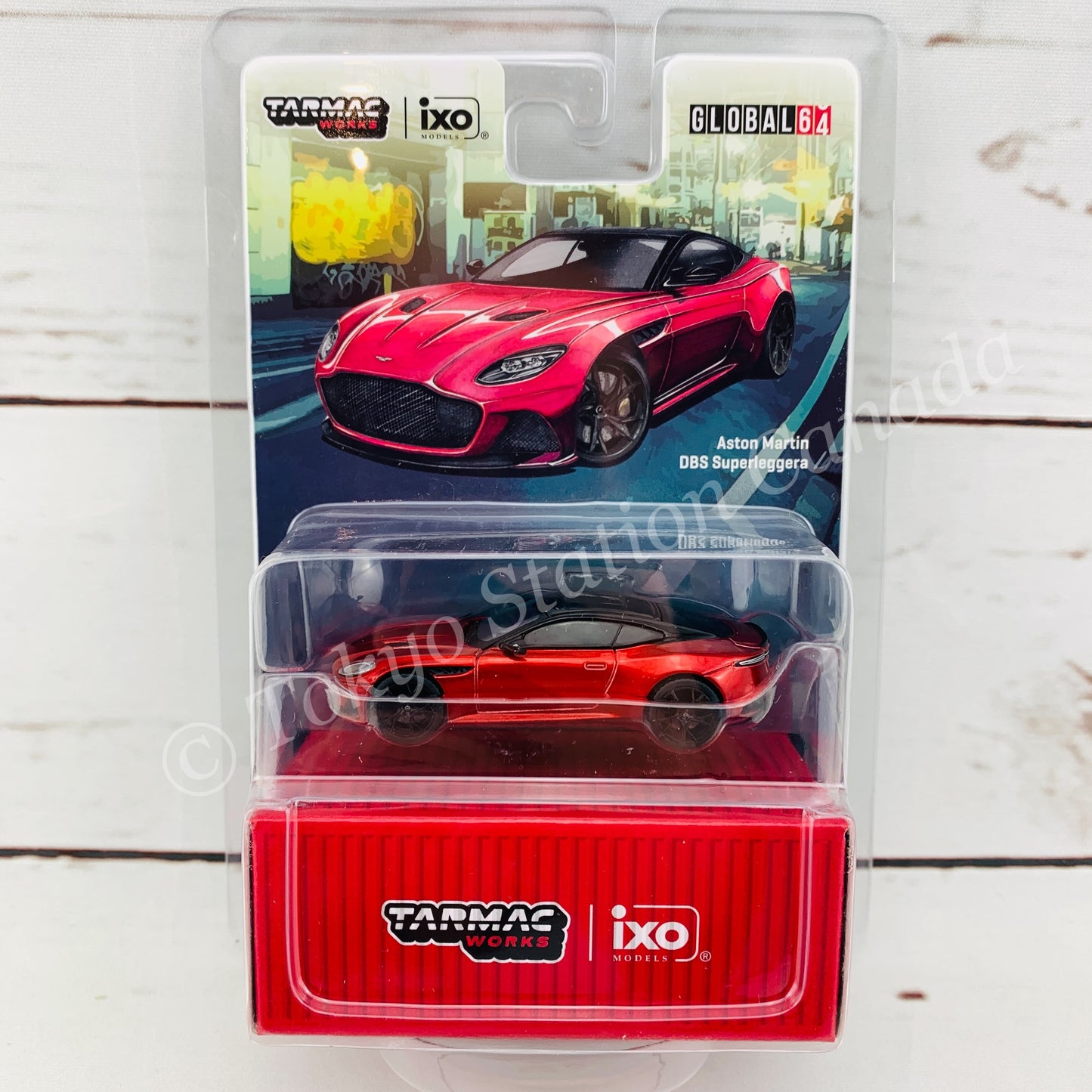 Tarmac Works 1/64 Global64 Aston Martin DBS Superleggera Red Metallic T64G-004-RE