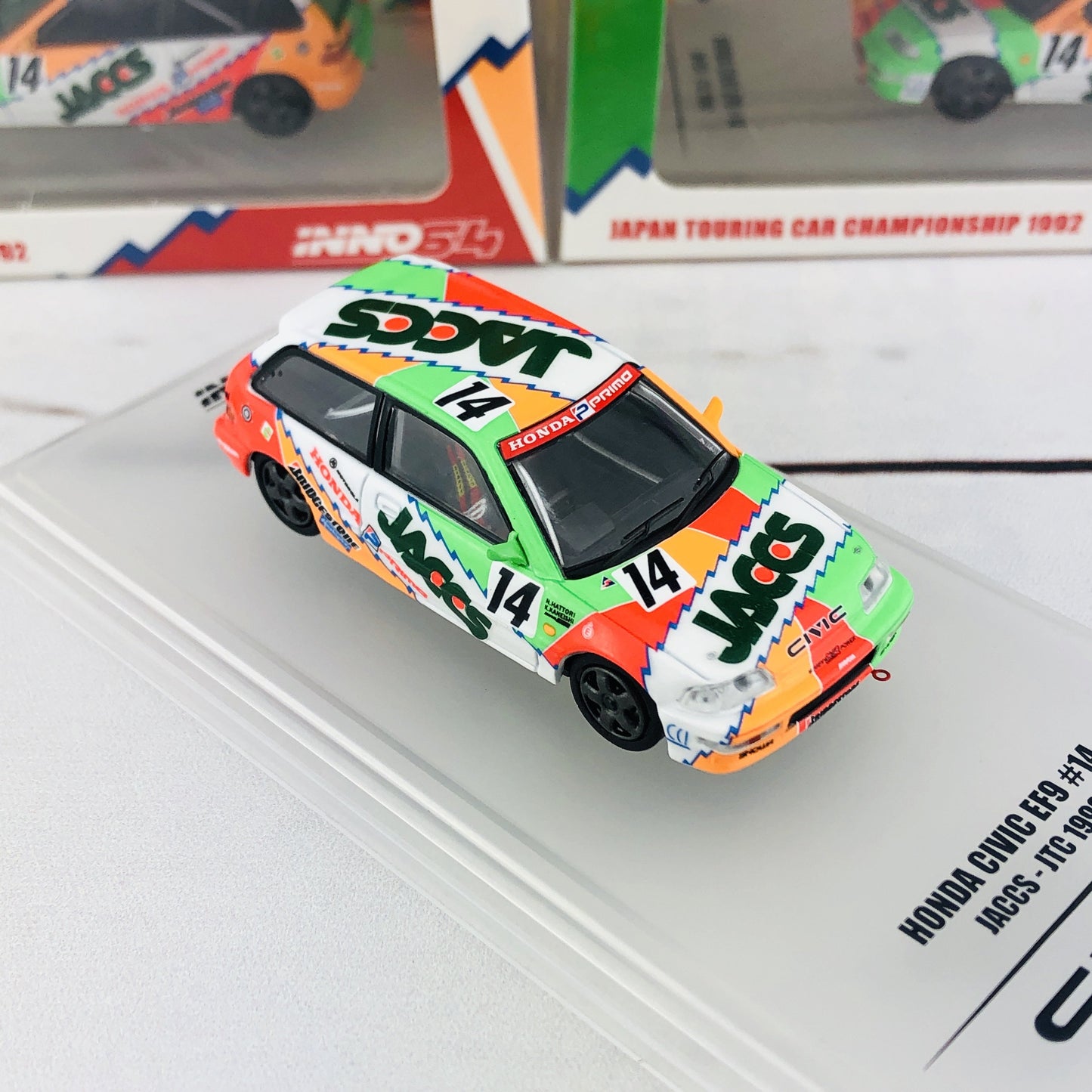 INNO64 HONDA CIVIC EF9 GR.A #14 "JACCS" JTC 1992 IN64-EF9-JAC92