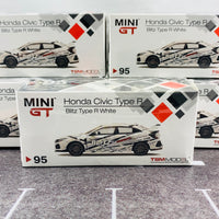 MINI GT 1/64 Honda Civic Type R (FK8) Blitz Type R White RHD MGT00095-R