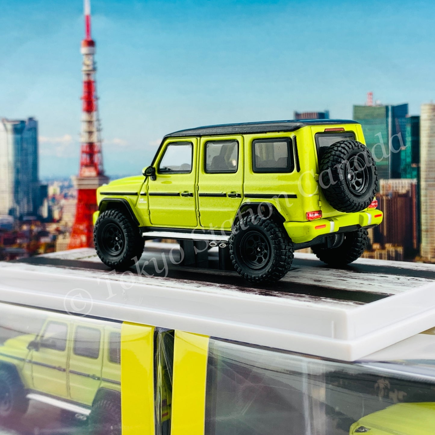 TARMAC WORKS ROAD64  1/64 Mercedes-AMG G63 Electric Beam/Yellow - WebStore Special Edition T64R-040-YE