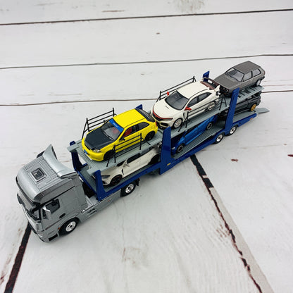 MINI GT 1/64 Mercedes-Benz Actros With Car Carrier Trailer LHD MGT00111-L