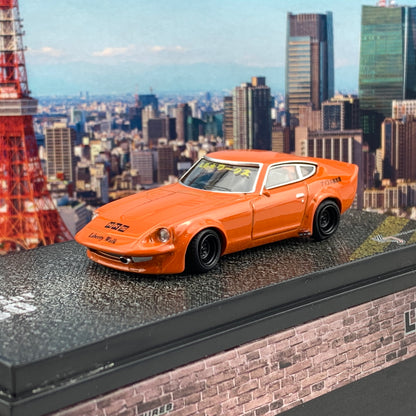 KJ MINIATURES 1/64 LBWK Nissan FairLady S30 Metallic Orange KJ64003OR