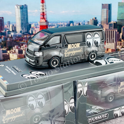 Tarmac Works 1/64 COLLAB64 Toyota Hiace Widebody Mooneyes T64-038-ME2