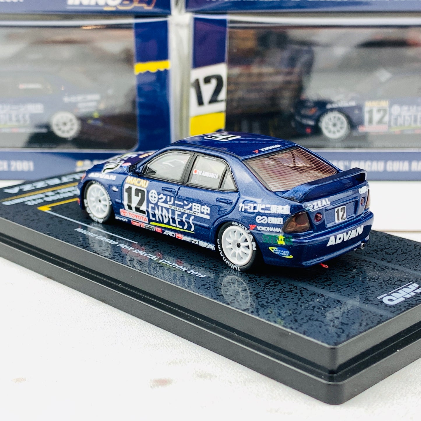 INNO64 1/64 Toyota Altezza RS200 #12 Macau Guia Race 2001 - M. Kinoshita Macau Grand Prix Special Edition 2019 IN64-MGP19-RS200