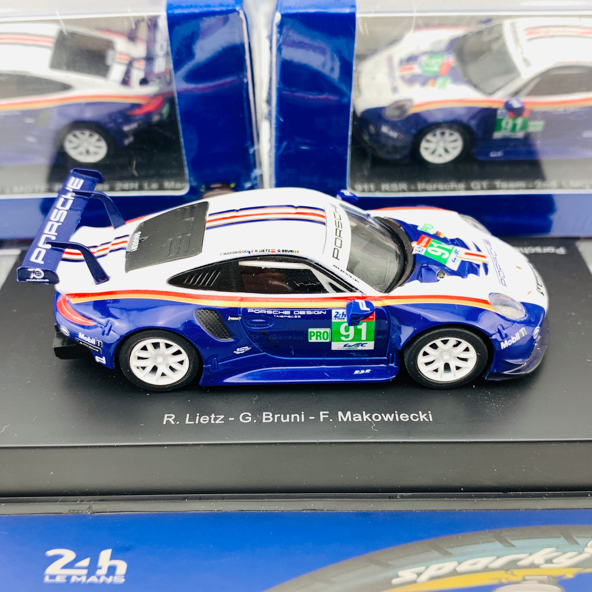 Sparky 1/64 PORSCHE 911 RSR NO.91 PORSCHE GT TEAM 2ND LMGTE PRO CLASS 24H LE MANS 2018 R. LIETZ - G. BRUNI - F. MAKOWIECKI Y121