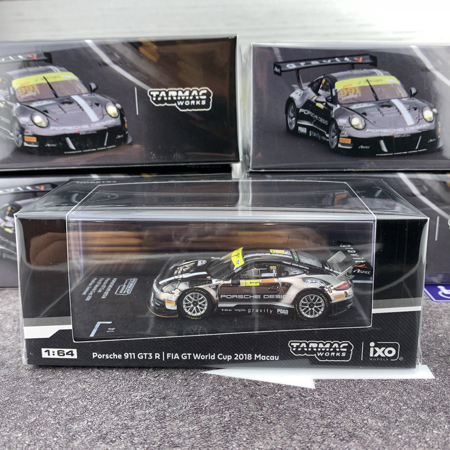 Tarmac Works 1/64 Porsche 911 GT3 R Macau GT Cup - FIA GT World Cup 2018  Mathieu Jaminet T64-032-18MGP991