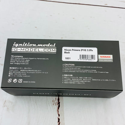 Ignition Model 1/43 Nissan Primera P10 2.0Te Black IG1851
