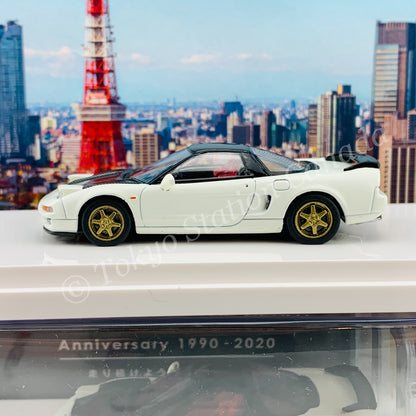 HOBBY JAPAN 1/64 Honda NSX (NA1) Type R Customized Version With Engine Display Model Championship White HJ642006RCW
