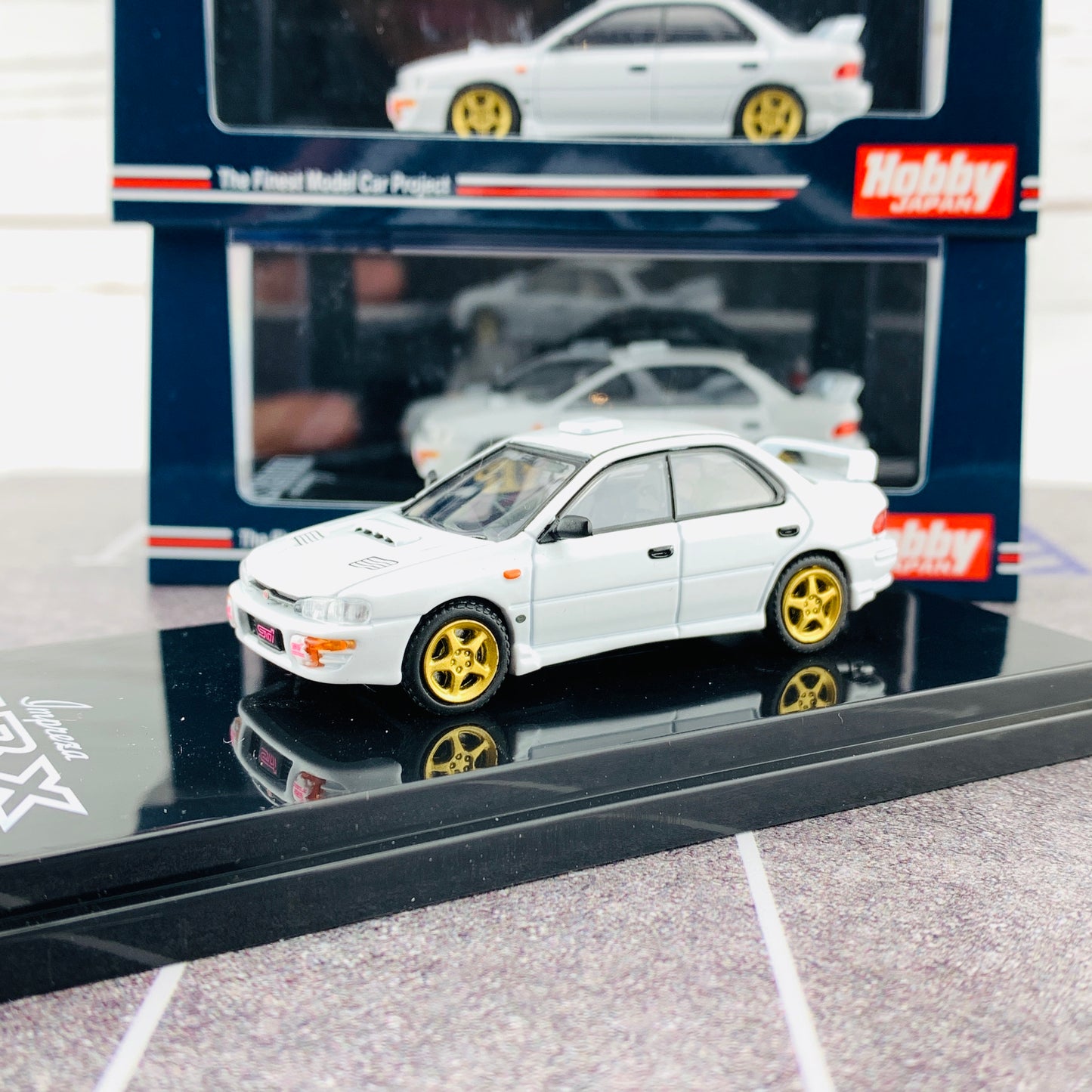 Hobby Japan 1/64 Subaru Impreza WRX GC8 Type RA STi Verion II Fether White HJ641013SW