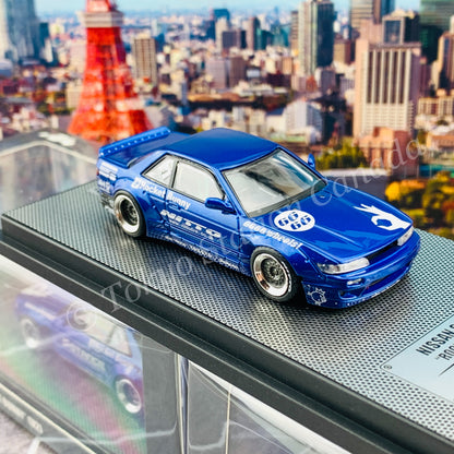 INNO64 1/64 NISSAN SILVIA S13 V2 PANDEM / ROCKET BUNNY Blue Metallic IN64-S13V2-BLUM