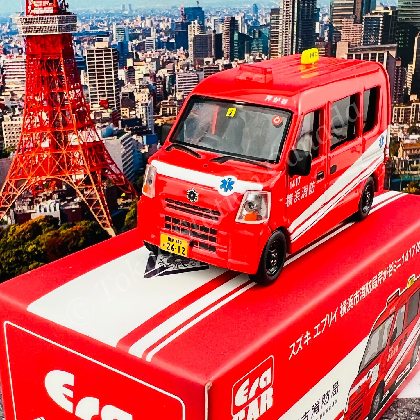ERA CAR 1/64 Suzuki Every Yokohama City Fire Bureau Nishiya Mini 1417 (4897099931591)