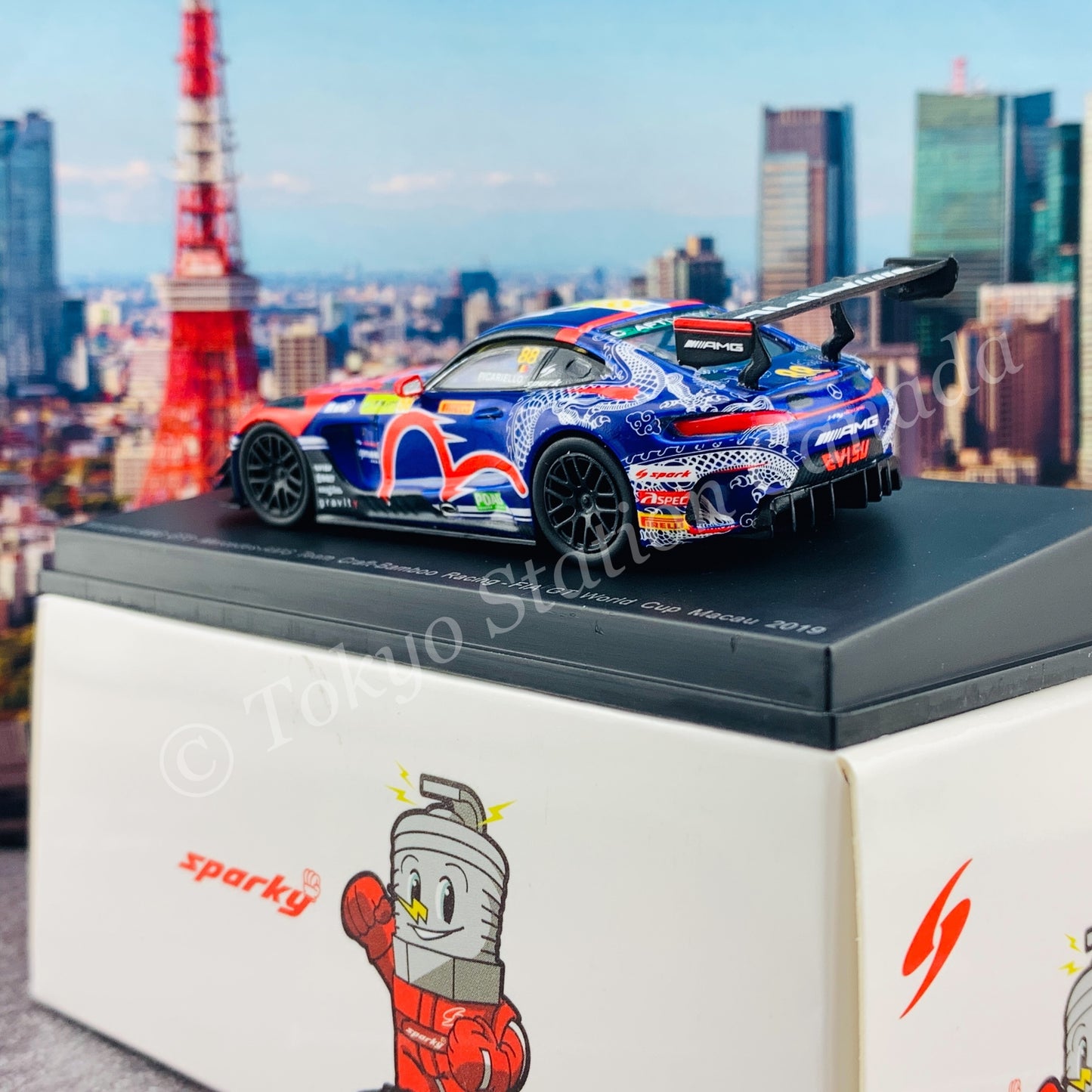 Sparky 1/64 MERCEDES-AMG GT3 NO.88 MERCEDES-AMG TEAM CRAFT-BAMBOO RACING FIA GT WORLD CUP MACAU 2019 ALESSIO PICARIELLO Y170