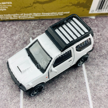 BM CREATIONS JUNIOR 1/64 Suzuki Jimny JB23 WHITE RHD (With Offroad Package) 64B0069