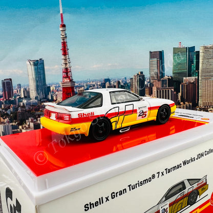 TARMAC WORKS x Gran Turismo 7 x SHELL 1/64 Toyota Supra 3.0GT Turbo A 1988 T64-064-SS22