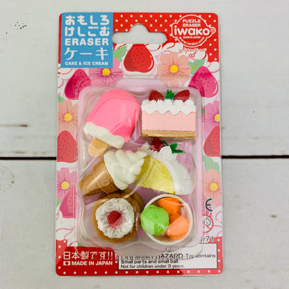 Iwako Japanese Eraser Set - Cake & Ice Cream ER-981011