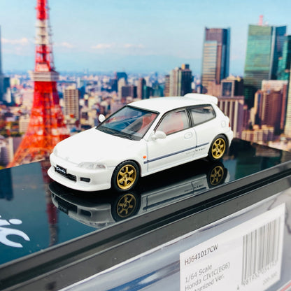 HOBBY JAPAN 1/64 Honda Civic EG6 Customized Version WHITE HJ641017CW