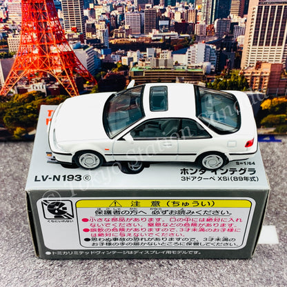Tomytec Limited Vintage Neo 1/64 Honda Integra 3 Door Coupe XSi 1989 (White) LV-N193c