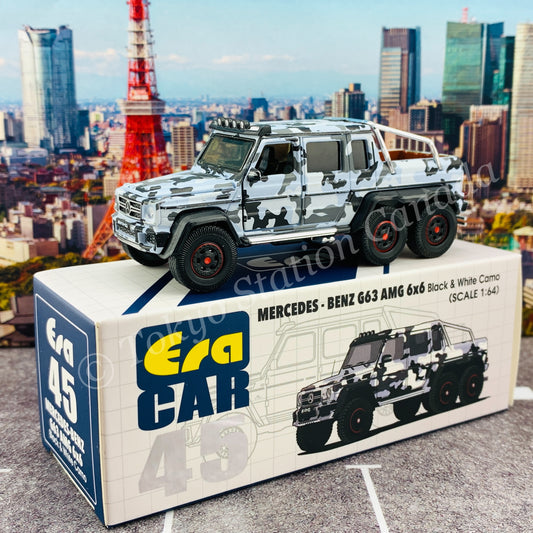 ERA CAR 45 1/64 Mercedes-Benz G63 AMG 6x6 Black & White Camo MB206X6RN45