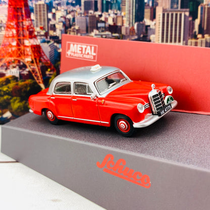 Schuco 1/64 Mercedes Benz 180D Ponton Hong Kong Taxi Silver/Red - Hong Kong Limited Edition 香港限定版 452025700