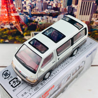 Tomytec Tomica Limited Vintage Neo 1/64 Toyota Hiace Wagon 2.4 Super Custom Limited 1992 White/Brown LV-N208a