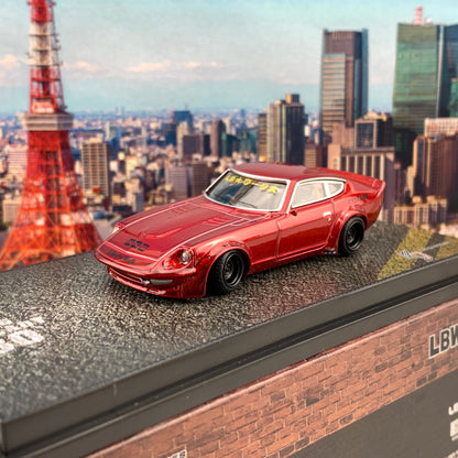 KJ MINIATURES 1/64 LBWK Nissan FairLady S30 Metallic Red KJ64003R