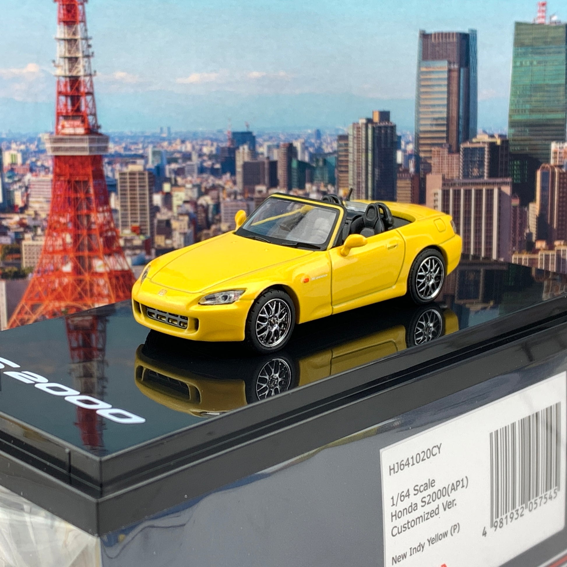 Products HOBBY JAPAN 1/64 Honda S2000 AP1 Type 200 Customized Version Yellow HJ641020CY