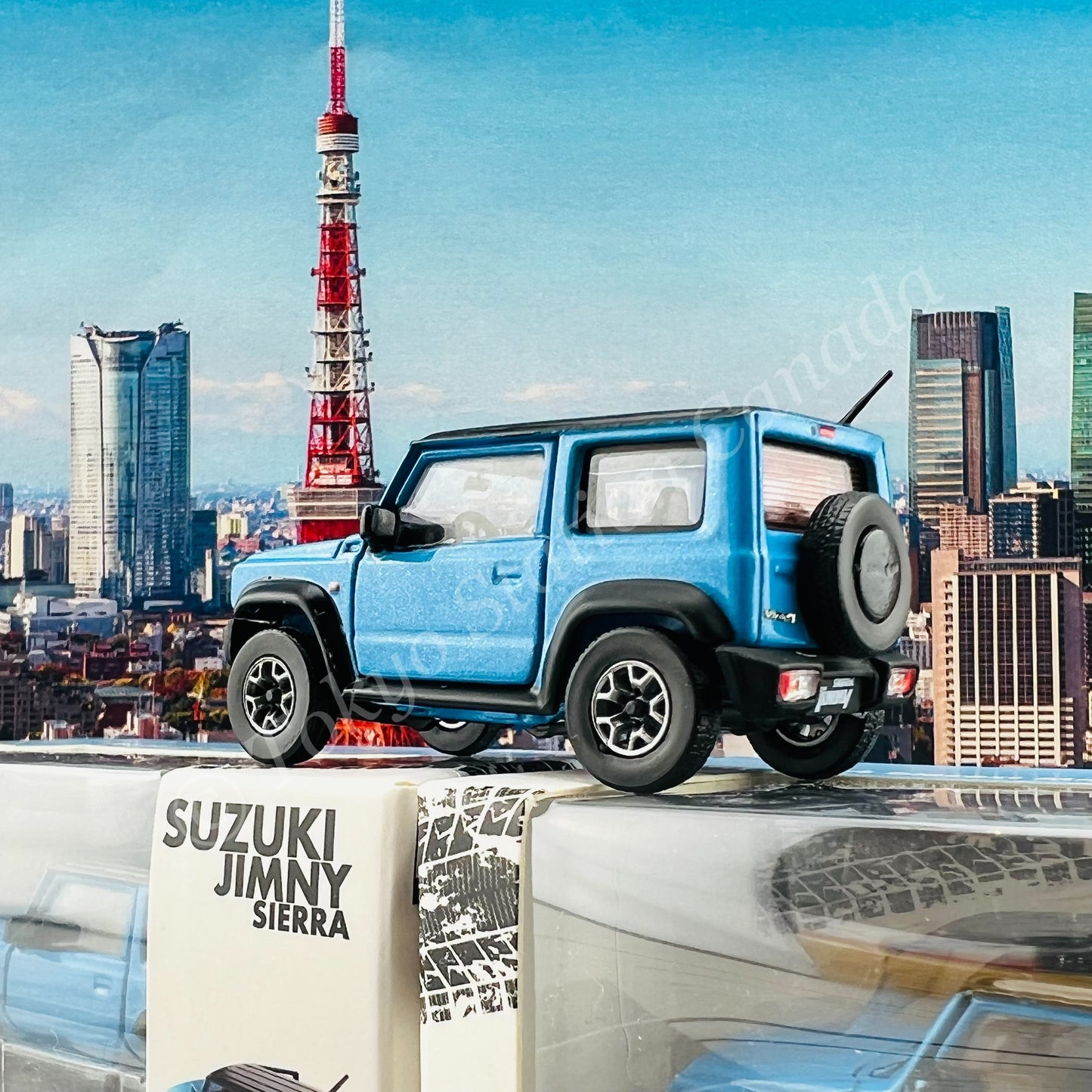 BM CREATIONS 1/64 Suzuki Jimny (JB74) Brisk Blue Metallic w/ Black Top LHD 64B0014