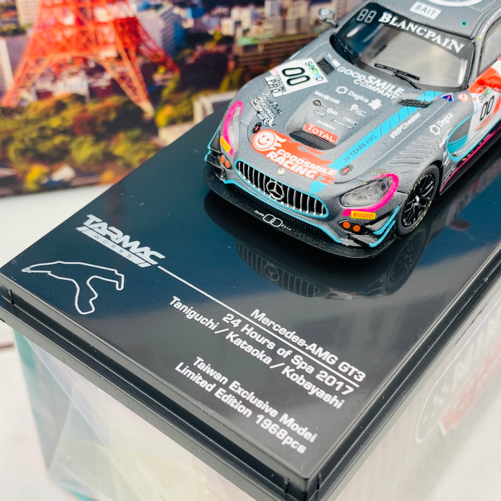 Tarmac Works HOBBY64 Collection 1/64 Mercedes AMG GT3 24 Hours of Spa 2017 Taiwan Exclusive Model Limited Edition 1968 pcs T64-008-17SPA00