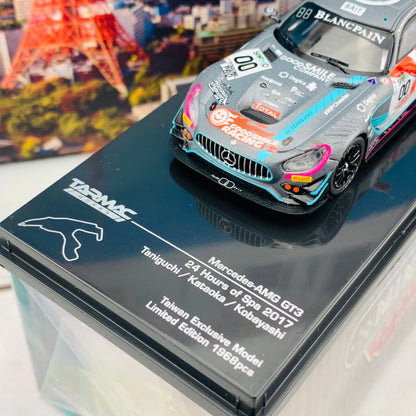 Tarmac Works HOBBY64 Collection 1/64 Mercedes AMG GT3 24 Hours of Spa 2017 Taiwan Exclusive Model Limited Edition 1968 pcs T64-008-17SPA00