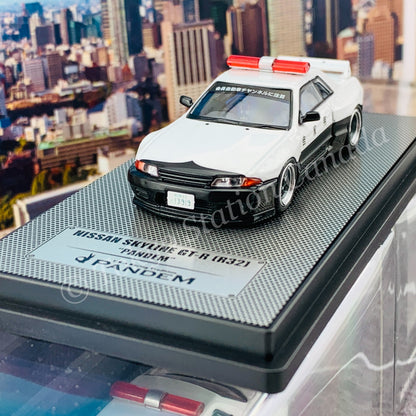 INNO64 1/64 NISSAN SKYLINE GT-R (R32) "PANDEM ROCKET BUNNY"  Japan Police Livery Drift Car IN64-R32P-JPDC