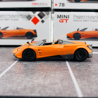 MINI GT 1/64 Pagani Huayra Roadster Arancio Saint Tropez RHD MGT00078-R