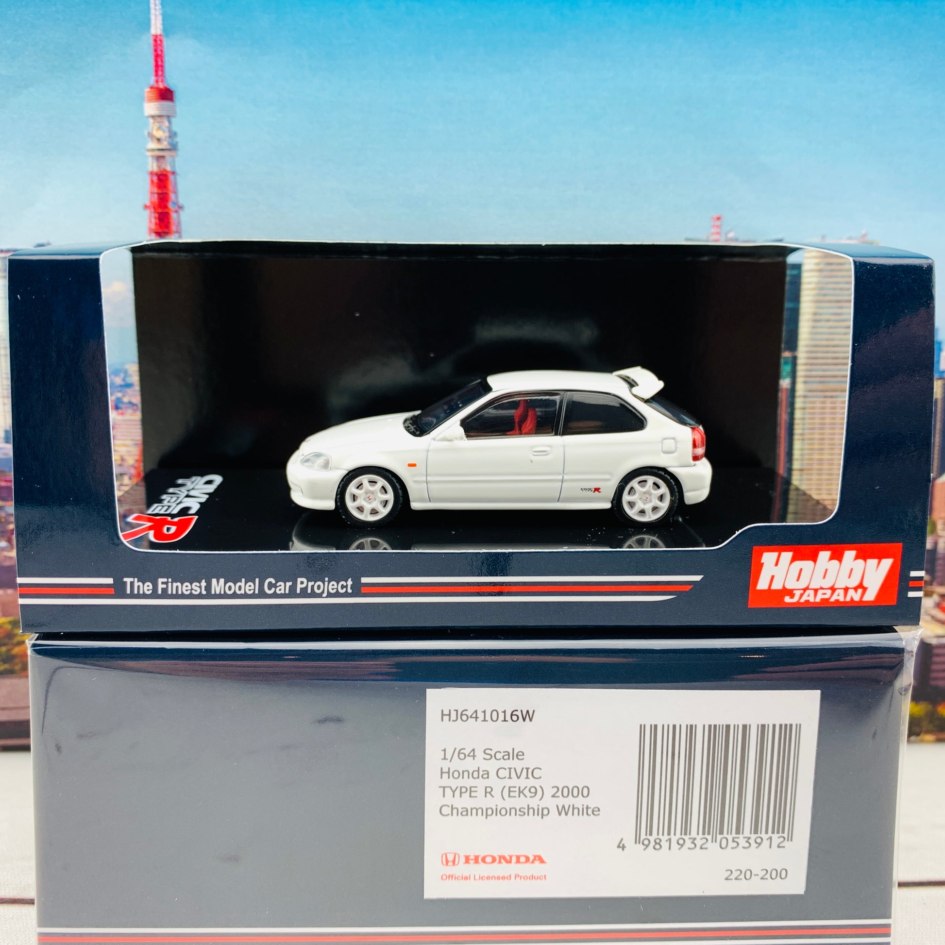 HOBBY JAPAN 1/64 Honda Civic TYPE R EK9 2000 CHAMPIONSHIP WHITE HJ641016W