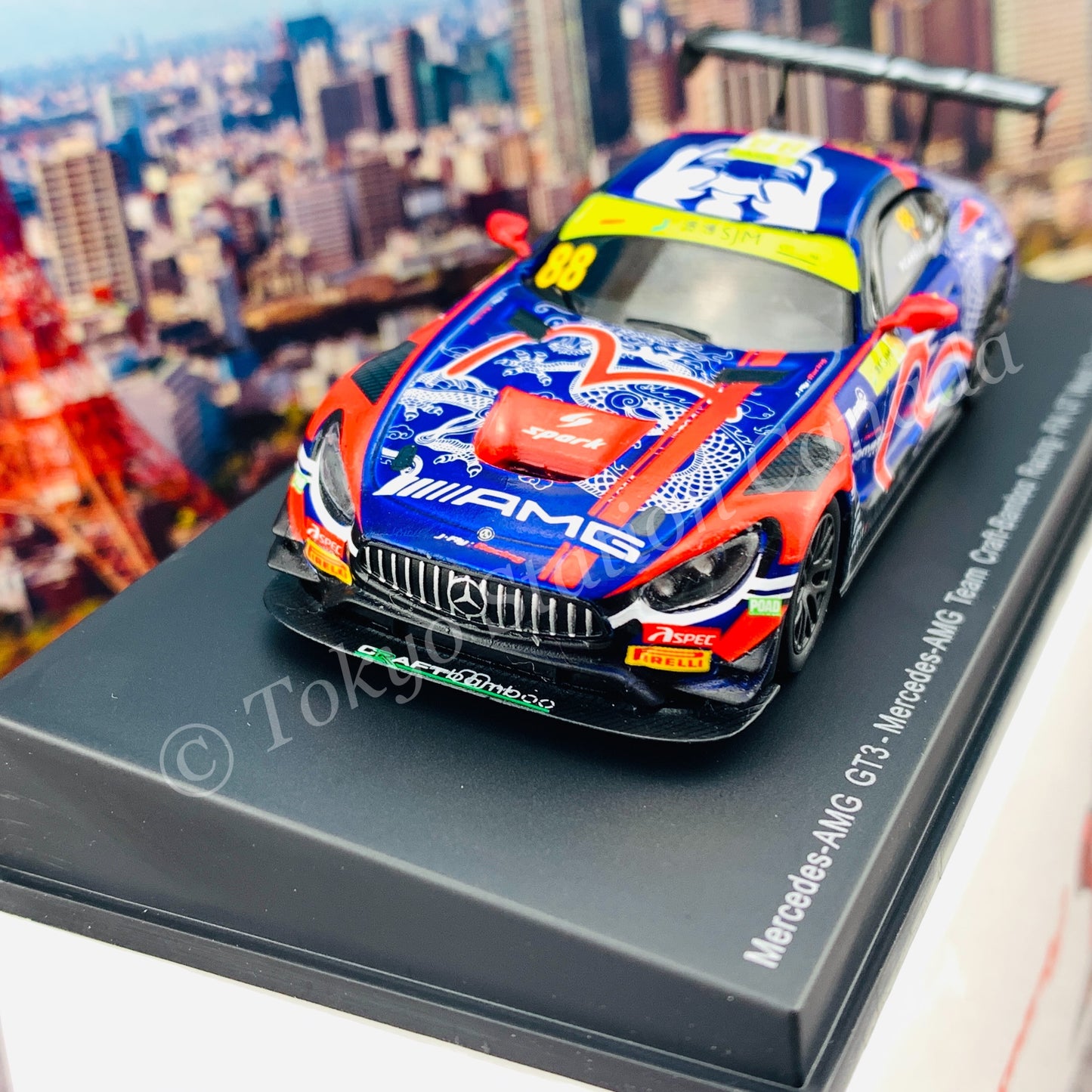 Sparky 1/64 MERCEDES-AMG GT3 NO.88 MERCEDES-AMG TEAM CRAFT-BAMBOO RACING FIA GT WORLD CUP MACAU 2019 ALESSIO PICARIELLO Y170