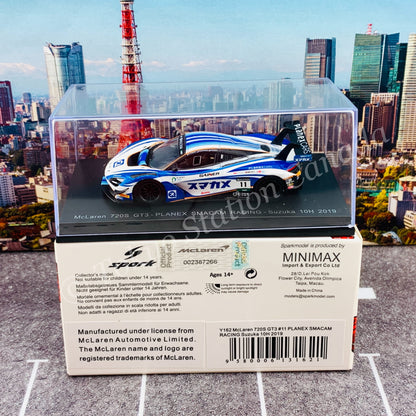 Sparky 1/64 McLaren 720S GT3 No.11 PLANEX SMACAM RACING Suzuka 10H 2019 M. Häkkinen - K. Kubota - H. Ishiura Y162