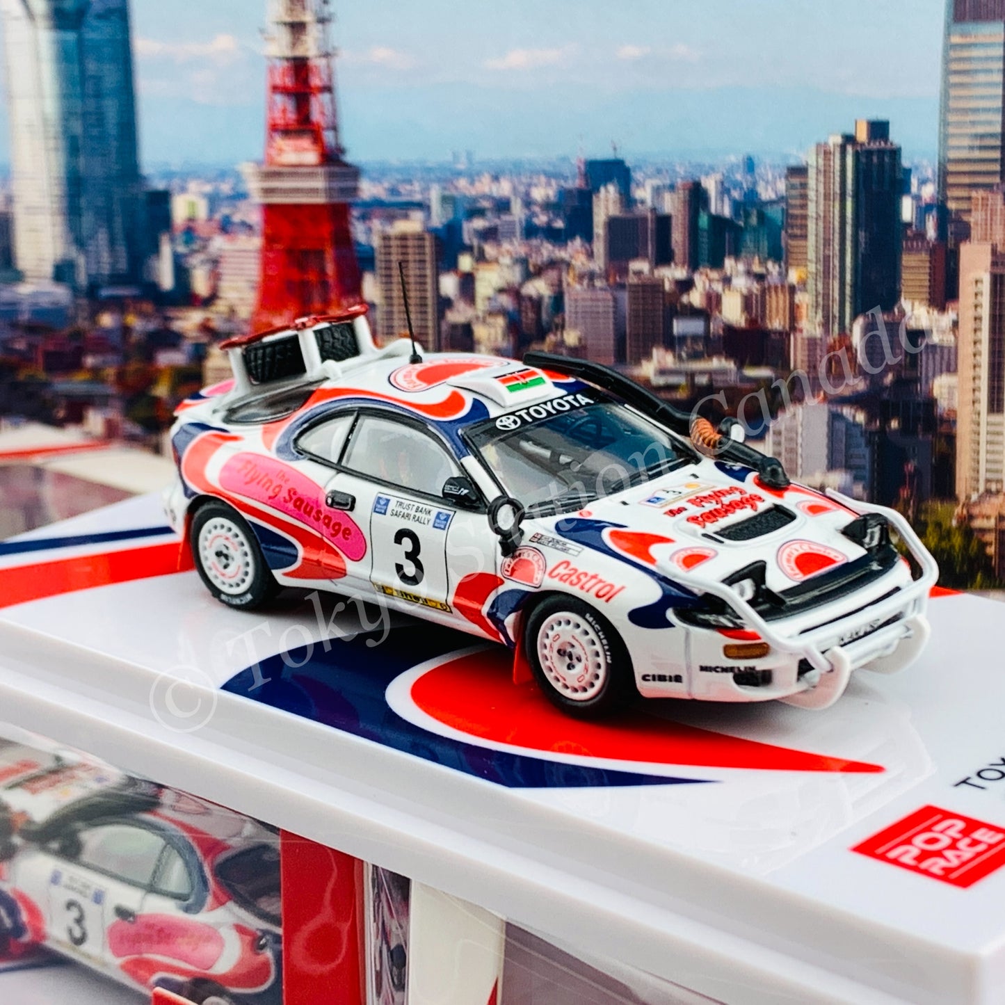 POPRACE 1/64 Toyota Celica GT-Four ST185 Safari Rally 1994 Winner #3 Ian Duncan/ David Williamson PR64-185-94WRC03