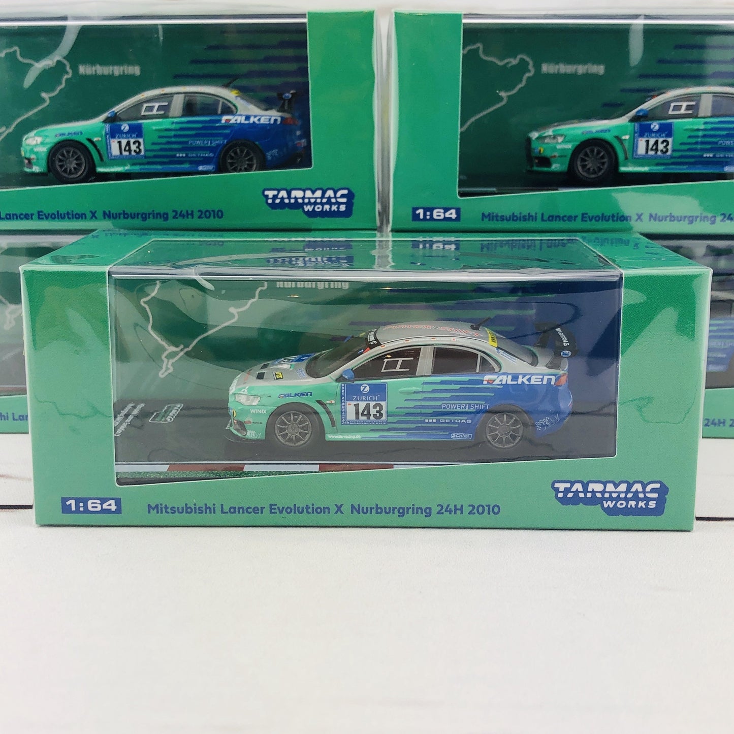 Tarmac Works 1/64 Mitsubishi Lancer Evolution X Nurburgring 24H 2010 T64-004-NUR
