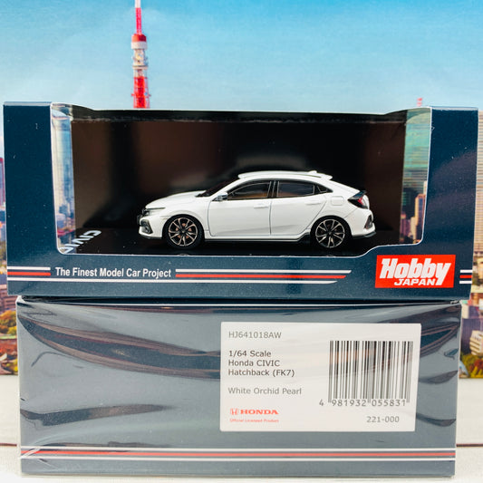 HOBBY JAPAN 1/64 Honda CIVIC Hatchback FK7 White Pearl HJ641018AW