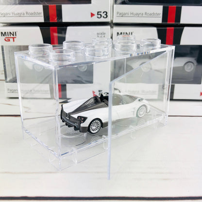 MINI GT Pagani Huayra Roadster RHD White/Black Stripe Hong Kong Exclusive MGT00053-R (Including 1 x Display Case)