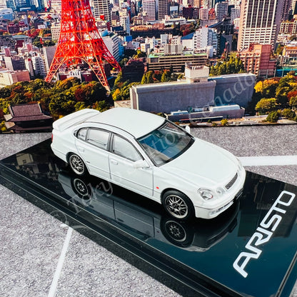 HOBBY JAPAN 1/64 Toyota ARISTO V300 VERTEX EDITION Customized Version White Pearl HJ641030CW