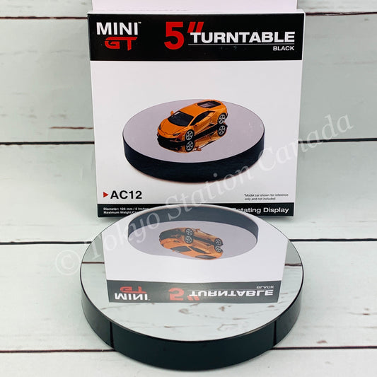MINI GT 5" Display Turntable Black- Mirror Surface  MGTAC12