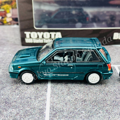 BM CREATIONS JUNIOR 1/64 Toyota 1988 Starlet  Turbo-S (EP71)  Green LHD 64B0129